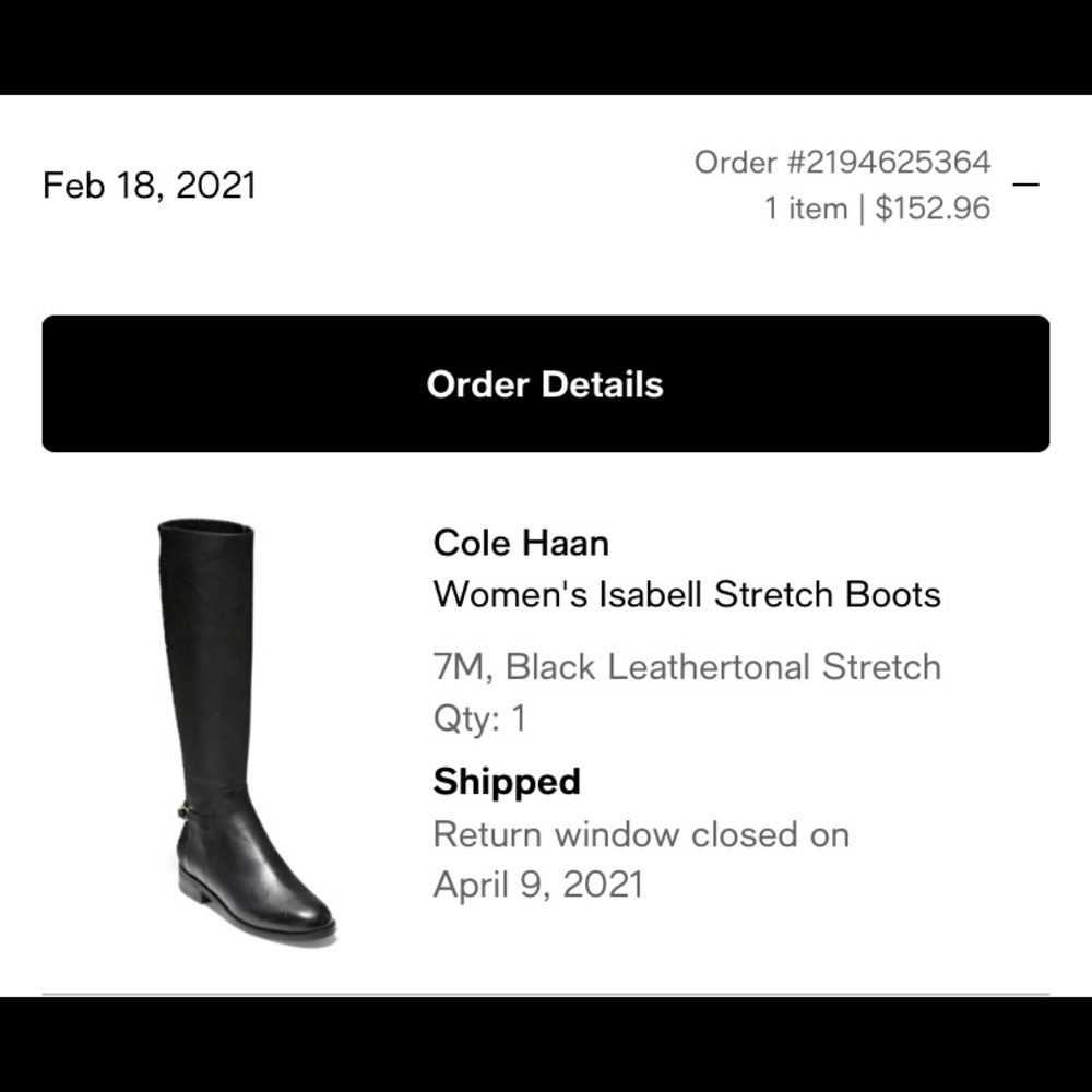 Cole Han Isabella’s boots. I’m selling them as I bought the wrong size
